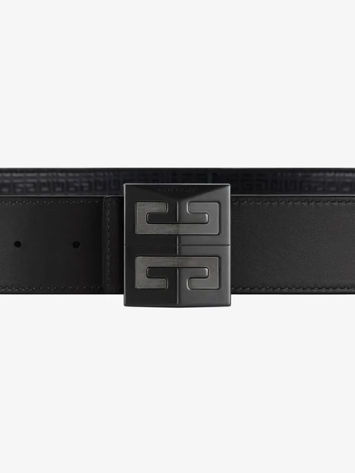 Men Belts Givenchy 4G Reversible Belt In Micro 4G Leather Black Men Belts Givenchy 4G Reversible Belt In Micro 4G Leather Black