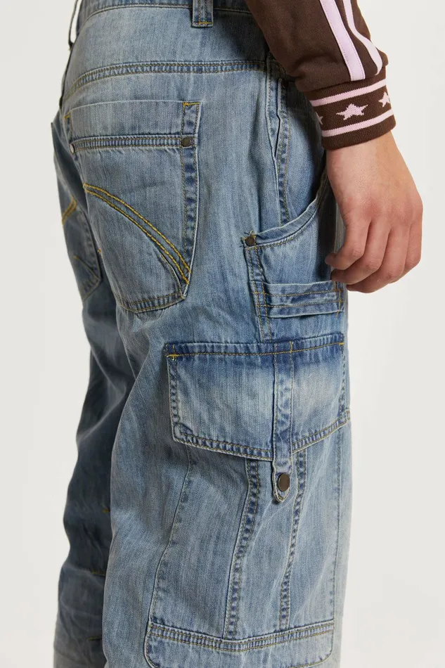 Men Blue Millennium Cargo Jeans Blue Jaded London Baggy Jeans Men Blue Millennium Cargo Jeans Blue Jaded London Baggy Jeans