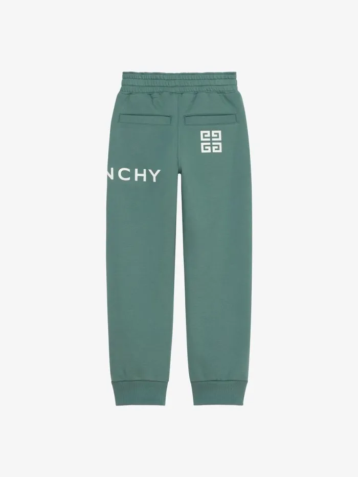 Men Boy 4 To 12 Years Givenchy GIVENCHY 4G Jogger Pants In Fleece Greyish Green
