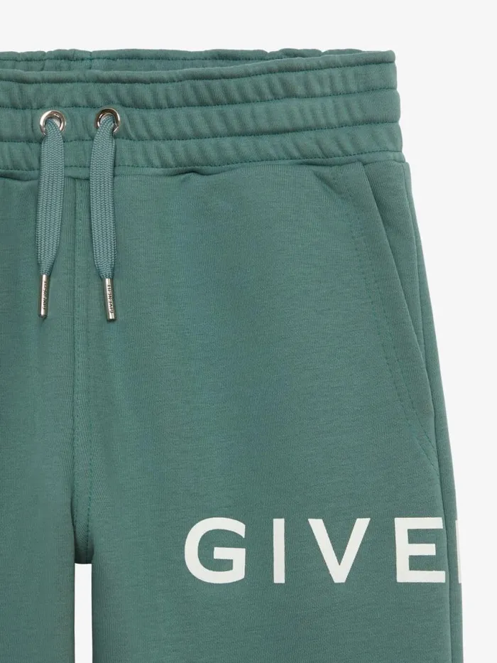 Men Boy 4 To 12 Years Givenchy GIVENCHY 4G Jogger Pants In Fleece Greyish Green