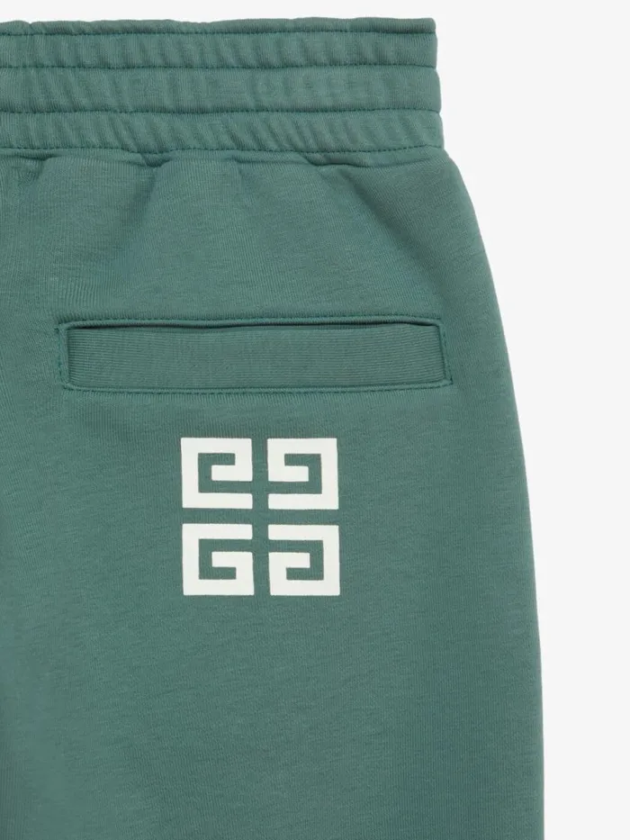 Men Boy 4 To 12 Years Givenchy GIVENCHY 4G Jogger Pants In Fleece Greyish Green