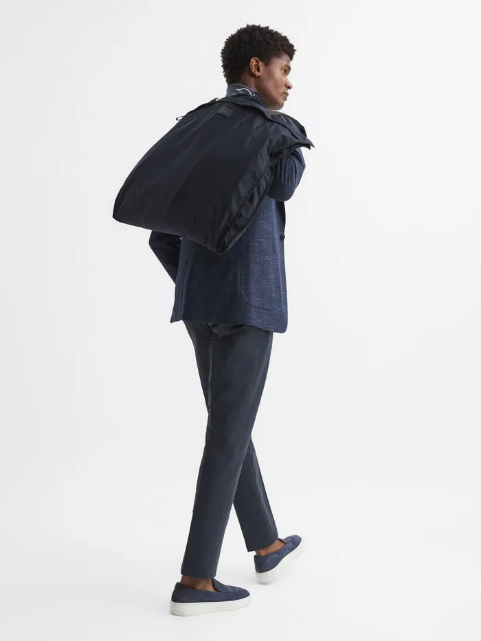 Men Callum Nylon Webbing Suit Bag Dark Navy Reiss Bags and Wallets