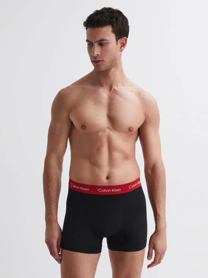 Men Calvin Klein Underwear 3 Pack Trunks Black Multi Reiss Socks and Underwear