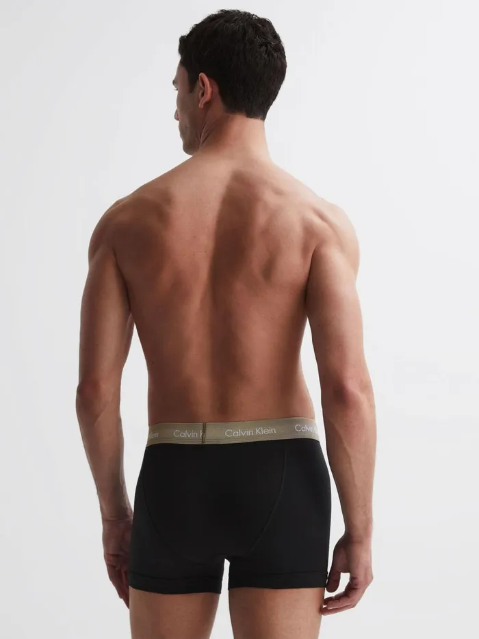 Men Calvin Klein Underwear 3 Pack Trunks Black Multi Reiss Socks and Underwear