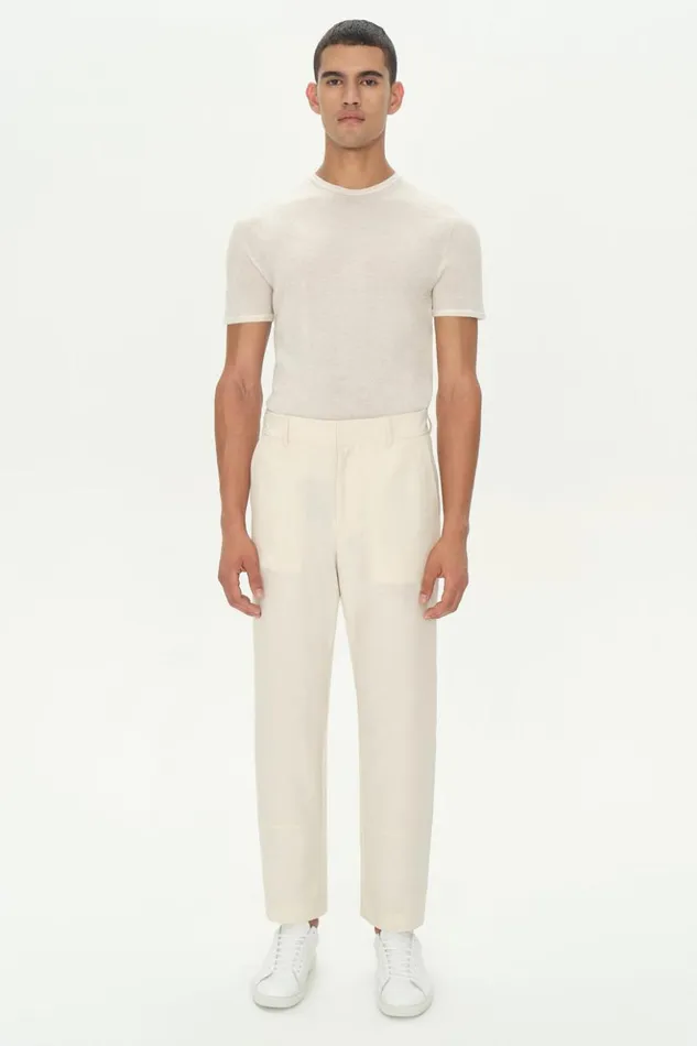 Men Cashmere Crewneck Milk Jonathan Simkhai Tops and TShirts