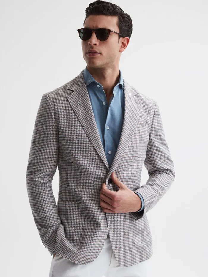 Men Caylen Paige Round Acetate Frame Sunglasses Brown Reiss Sunglasses