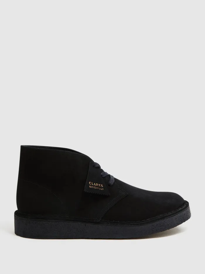 Men Clarks Originals Suede Desert Boots Black Reiss Boots