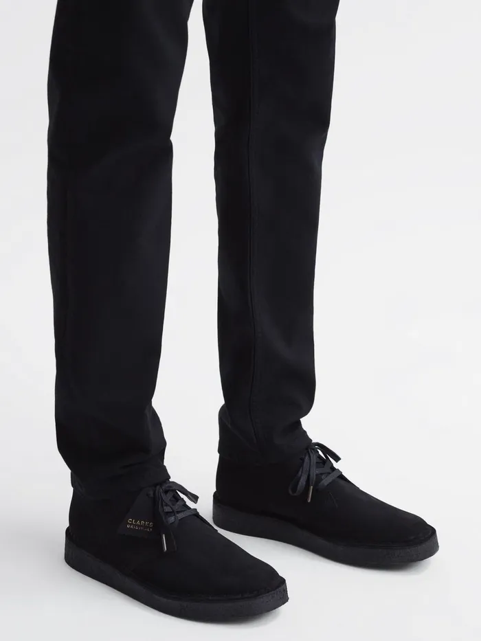 Men Clarks Originals Suede Desert Boots Black Reiss Boots