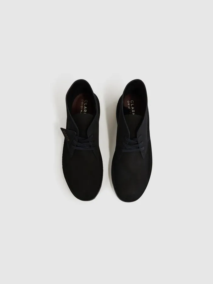 Men Clarks Originals Suede Desert Boots Black Reiss Boots