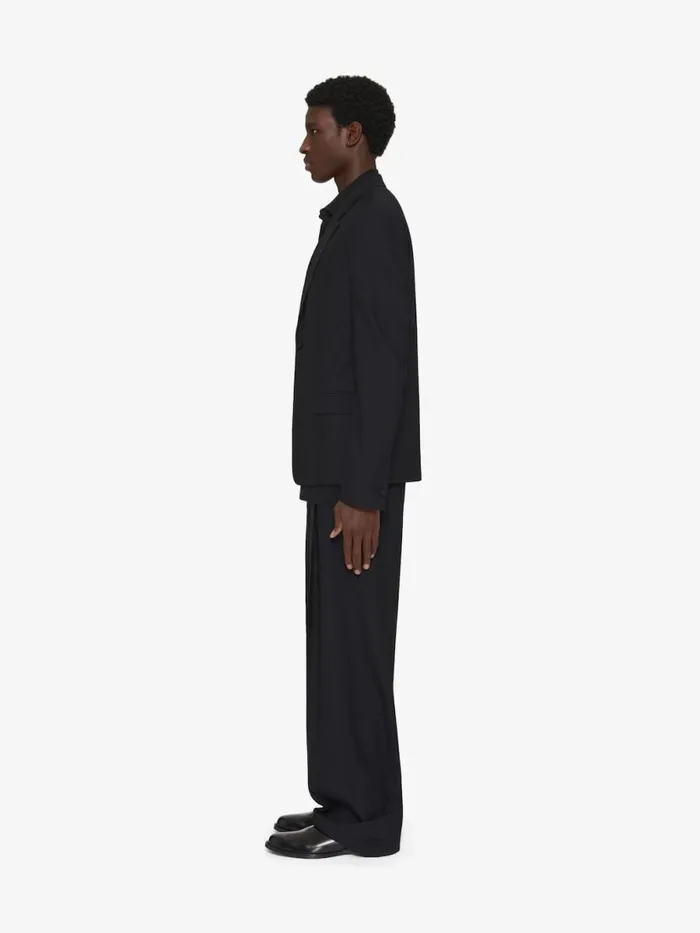 Men Coats and Jackets Givenchy Jacket In Wool With Lurex Stripes Black