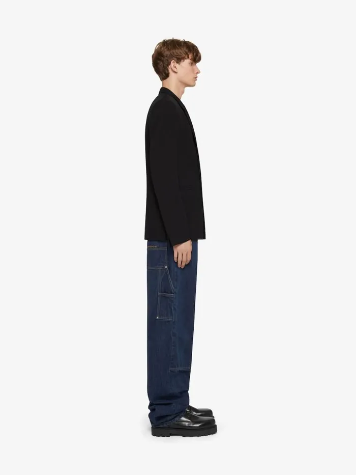 Men Coats and Jackets Givenchy Slim Fit Jacket In Wool With 4G Detail Black