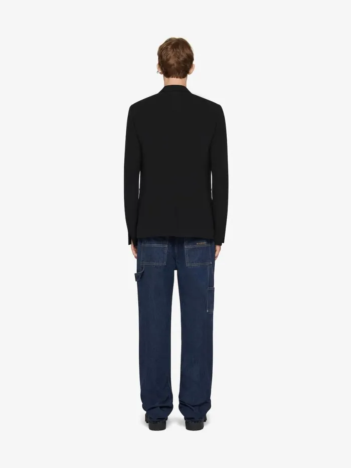 Men Coats and Jackets Givenchy Slim Fit Jacket In Wool With 4G Detail Black