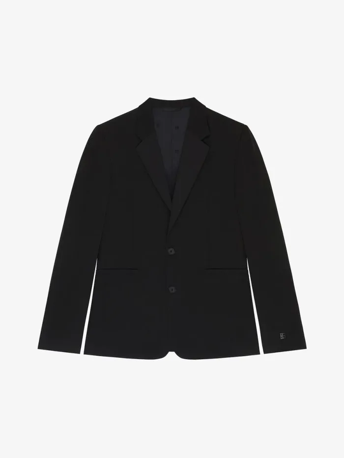 Men Coats and Jackets Givenchy Slim Fit Jacket In Wool With 4G Detail Black
