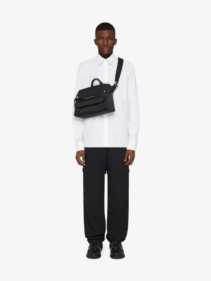 Men Crossbody Bags Givenchy GTrek Messenger Bag In Nylon Black Men Crossbody Bags Givenchy GTrek Messenger Bag In Nylon Black