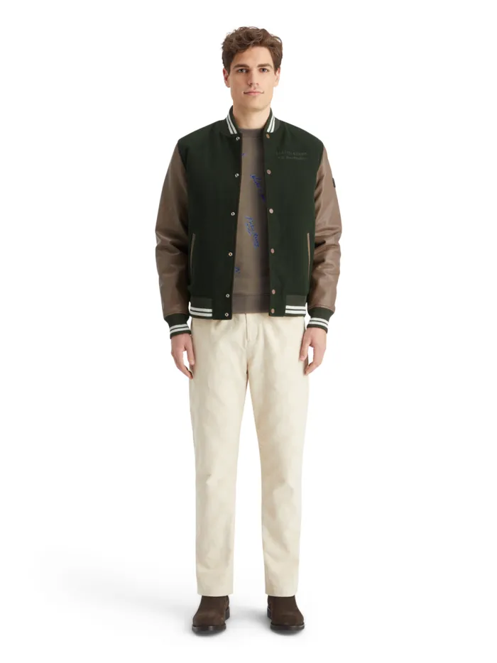 Men Embroidered Sweatshirt Poetry Reading Aop Scotch and Soda Sweatshirts and Hoodies