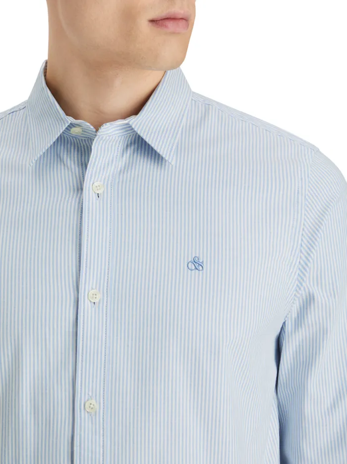 Men Essential 8211 OXFORD STRIPE Blue Stripe Scotch and Soda Essentials