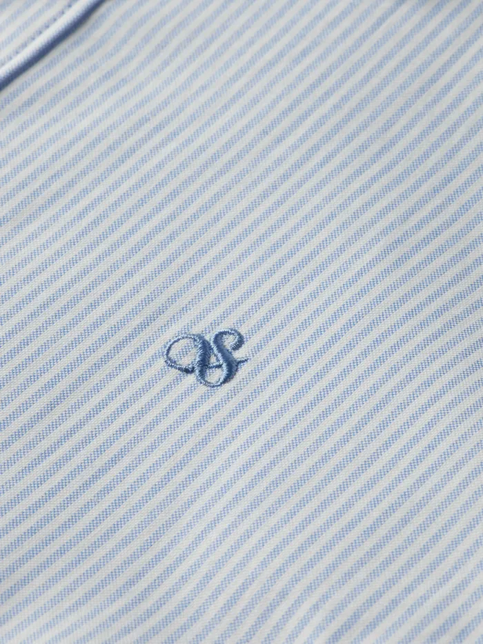 Men Essential 8211 OXFORD STRIPE Blue Stripe Scotch and Soda Essentials