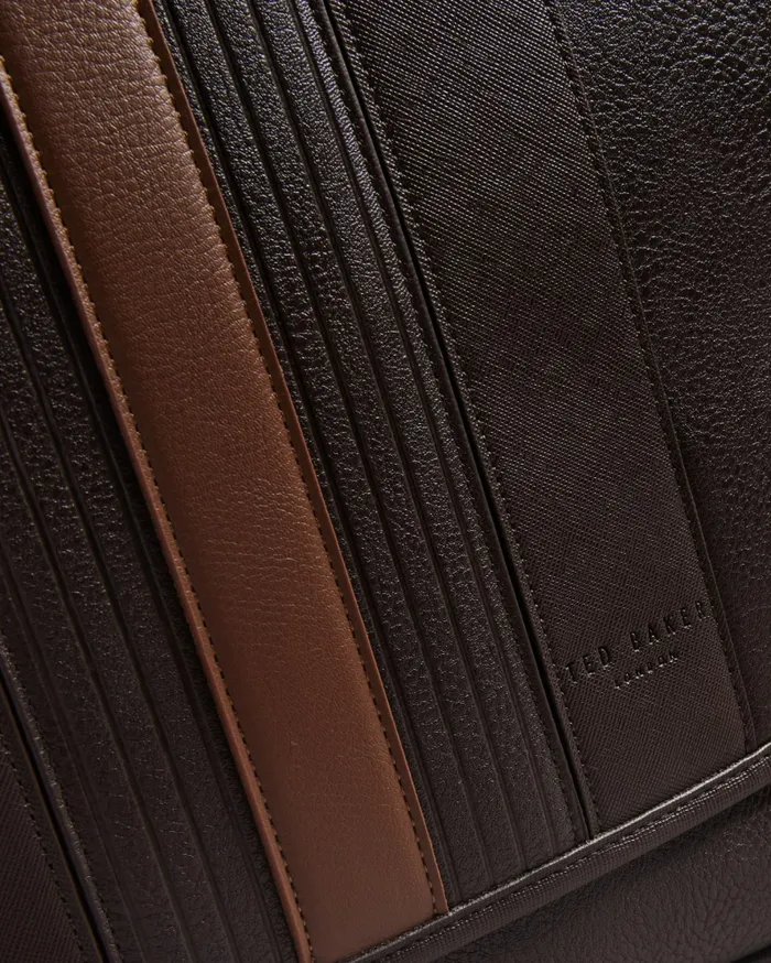 Men EVELAKE 8211 Striped Faux Leather Messenger Bag Brownchocolate Ted Baker Cross Body Bags Men EVELAKE 8211 Striped Faux Leather Messenger Bag Brownchocolate Ted Baker Cross Body Bags