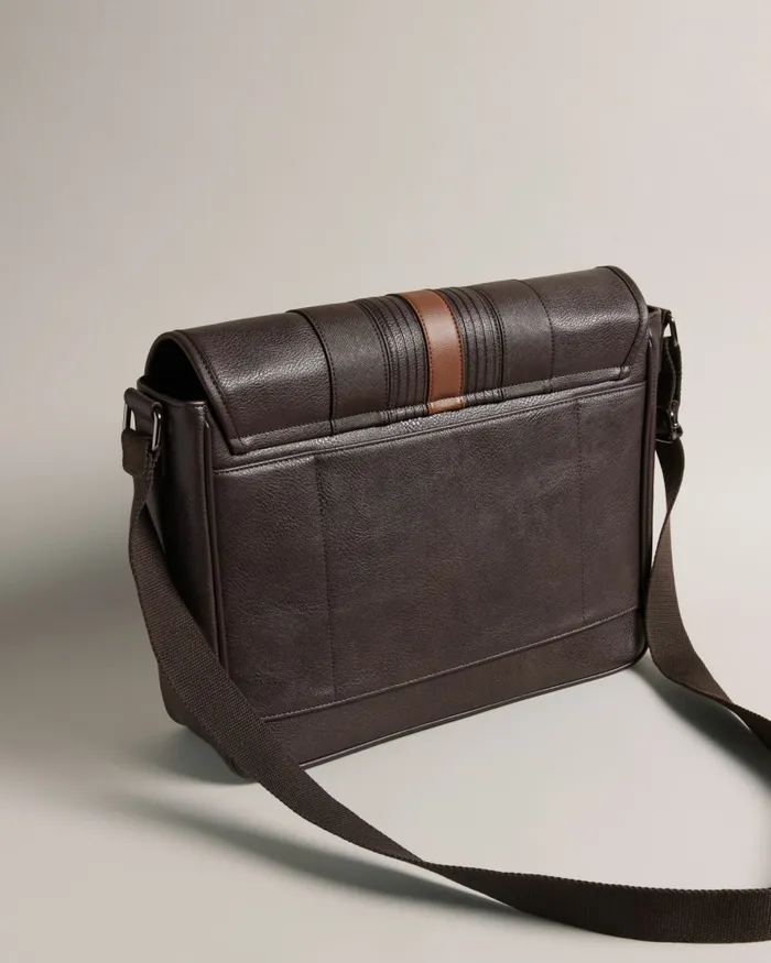 Men EVELAKE 8211 Striped Faux Leather Messenger Bag Brownchocolate Ted Baker Cross Body Bags Men EVELAKE 8211 Striped Faux Leather Messenger Bag Brownchocolate Ted Baker Cross Body Bags