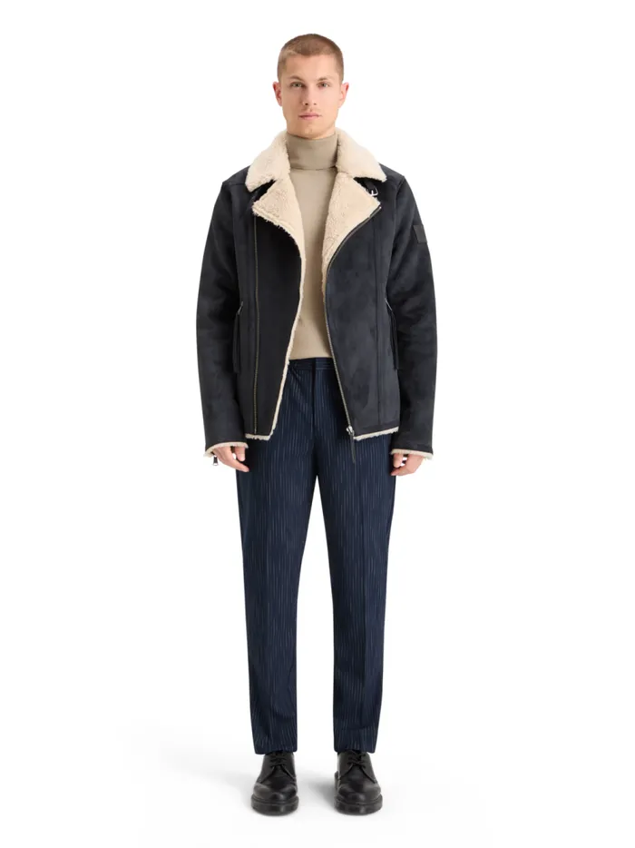 Men FAUX SHEERLING JACKET Black Scotch and Soda Jackets and Coats