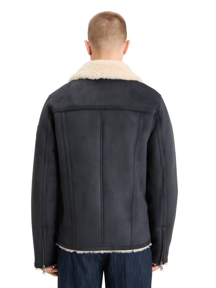 Men FAUX SHEERLING JACKET Black Scotch and Soda Jackets and Coats
