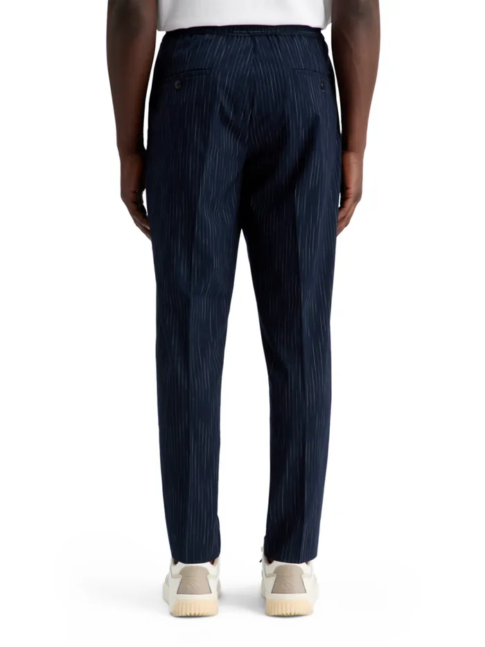 Men Finch spacedye Pinstripe Jogger Night Blue Pinstripe Scotch and Soda Pants Men Finch spacedye Pinstripe Jogger Night Blue Pinstripe Scotch and Soda Pants