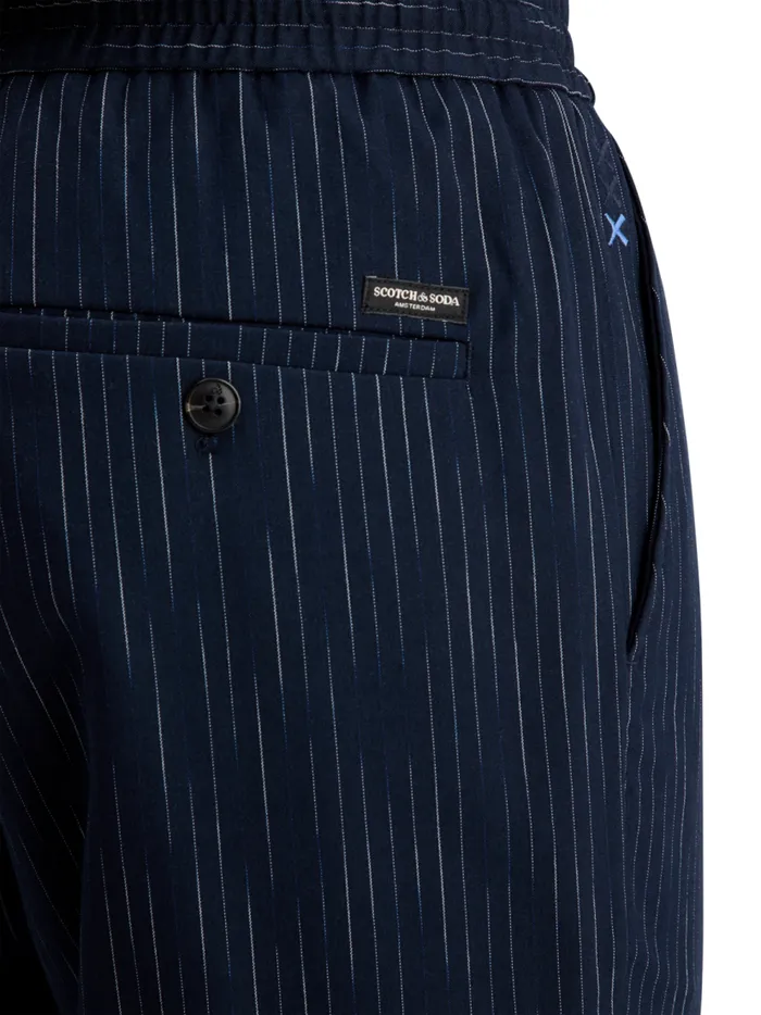 Men Finch spacedye Pinstripe Jogger Night Blue Pinstripe Scotch and Soda Pants Men Finch spacedye Pinstripe Jogger Night Blue Pinstripe Scotch and Soda Pants