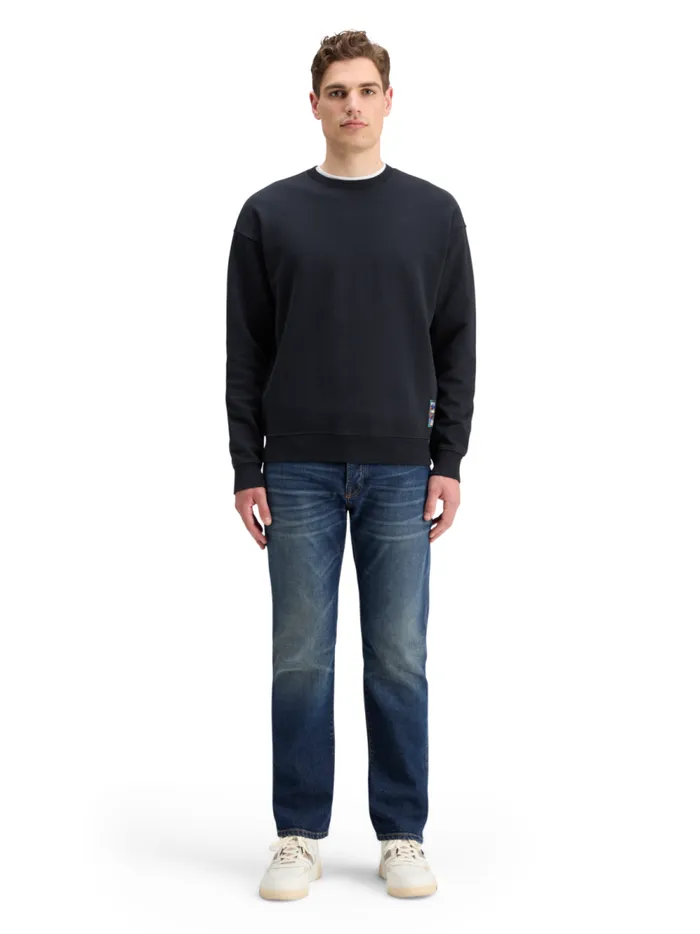 Men FRONT BACK ARTWORK SWEATSHIRT Black Scotch and Soda Sweatshirts and Hoodies
