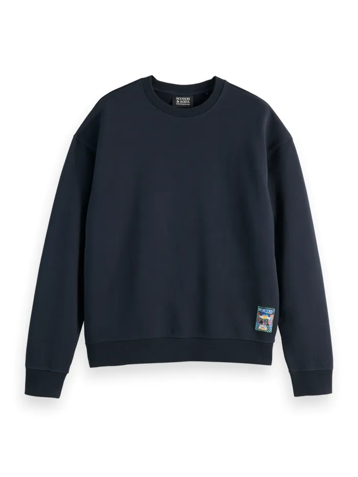 Men FRONT BACK ARTWORK SWEATSHIRT Black Scotch and Soda Sweatshirts and Hoodies