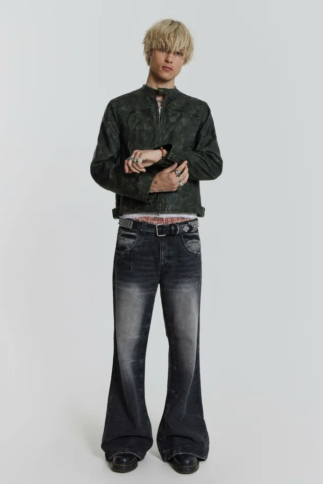 Men Graphite Jacket Grey Jaded London
