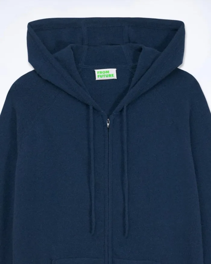 Men Hoodies From Future Plain Hoodie Sweater Midnight Blue