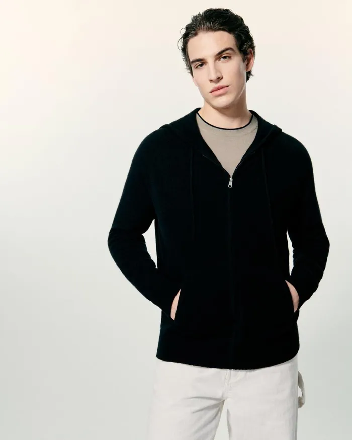 Men Hoodies From Future Plain Hoodie Sweater Midnight Blue