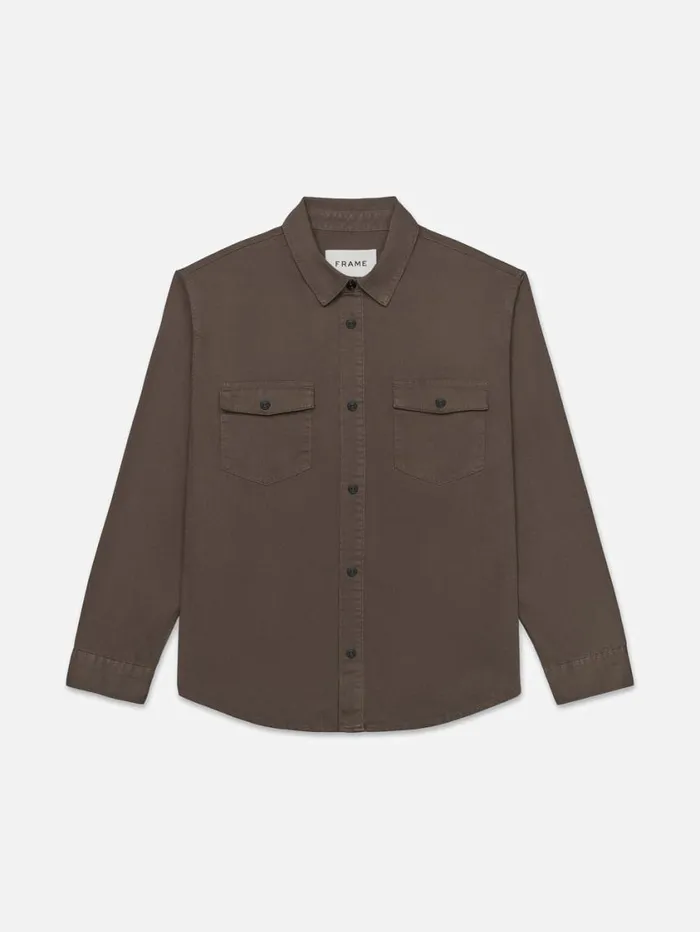 Men Jackets and Shirts FRAME Fashion Denim Shirt 8212 Dark Olive