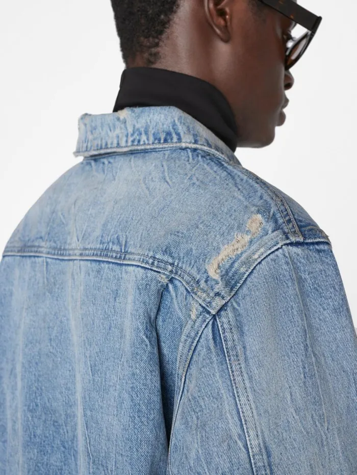 Men Jackets and Shirts FRAME Vintage Lined Jacket 8212 Mar Azul Destruct