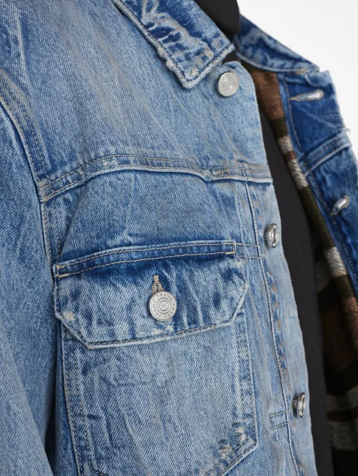 Men Jackets and Shirts FRAME Vintage Lined Jacket 8212 Mar Azul Destruct