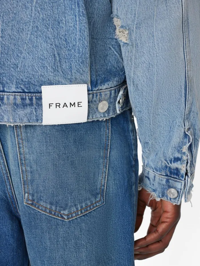 Men Jackets and Shirts FRAME Vintage Lined Jacket 8212 Mar Azul Destruct