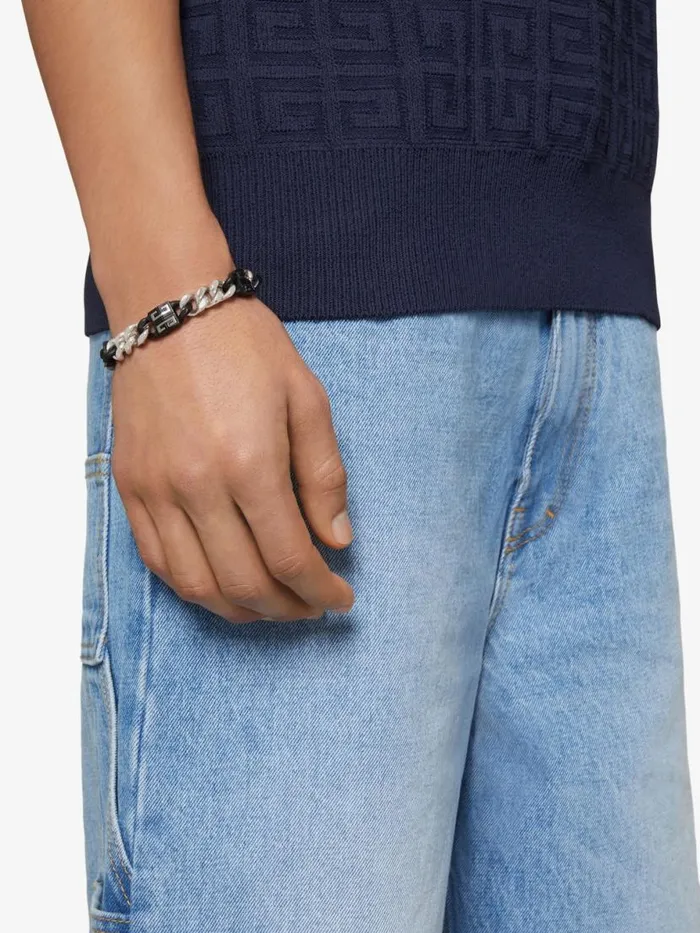Men Jewelry Givenchy 4G Bracelet In Metal Blacksilvery Men Jewelry Givenchy 4G Bracelet In Metal Blacksilvery