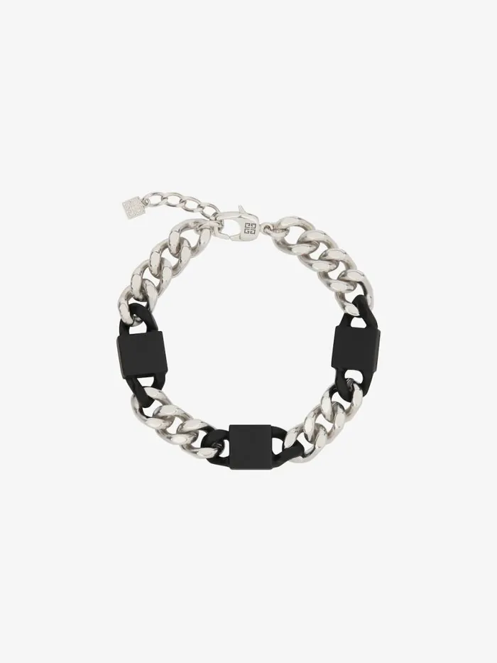 Men Jewelry Givenchy 4G Bracelet In Metal Blacksilvery Men Jewelry Givenchy 4G Bracelet In Metal Blacksilvery
