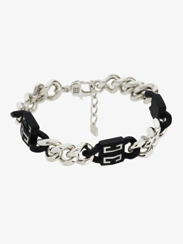 Men Jewelry Givenchy 4G Bracelet In Metal Blacksilvery Men Jewelry Givenchy 4G Bracelet In Metal Blacksilvery