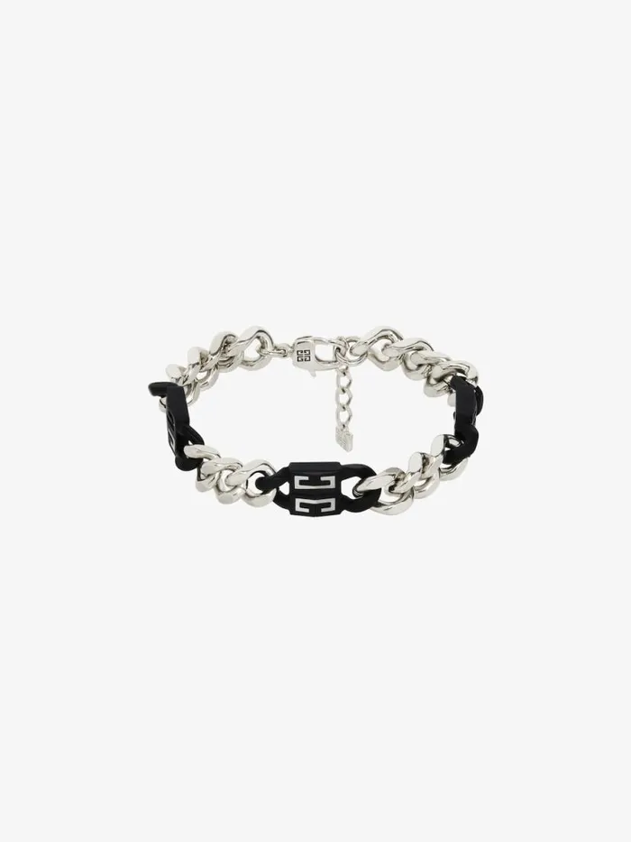 Men Jewelry Givenchy 4G Bracelet In Metal Blacksilvery Men Jewelry Givenchy 4G Bracelet In Metal Blacksilvery
