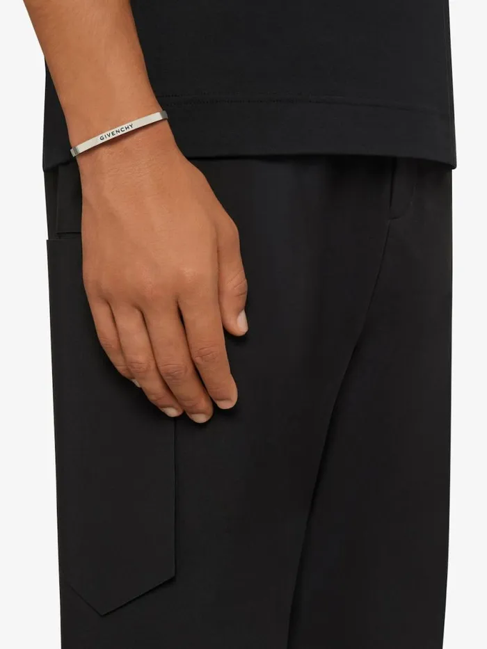 Men Jewelry Givenchy GIVENCHY Cuff Bracelet In Silver Metal Silvery