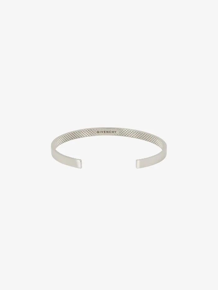 Men Jewelry Givenchy GIVENCHY Cuff Bracelet In Silver Metal Silvery