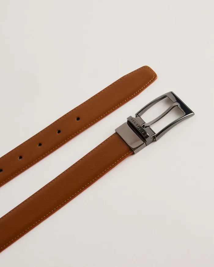 Men KACIN 8211 Reversible Colour Pop Leather Belt Tan Ted Baker Belts