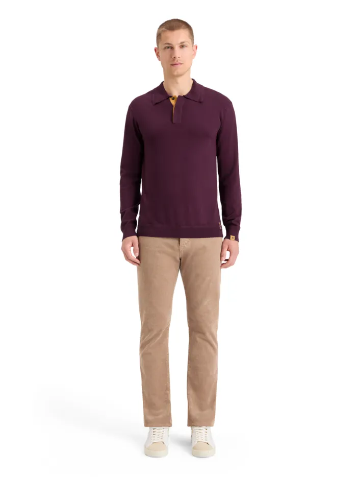 Men KNITTED POLO LONG SLEEVE Night Scotch and Soda TShirts and Polo Shirts