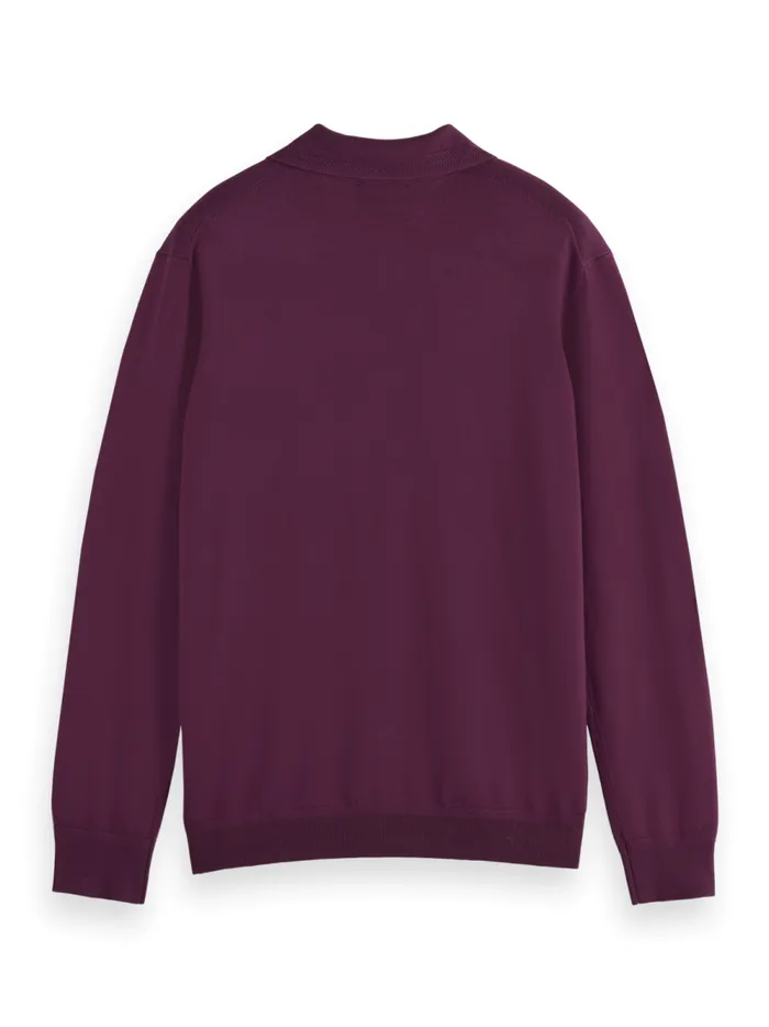 Men KNITTED POLO LONG SLEEVE Night Scotch and Soda TShirts and Polo Shirts