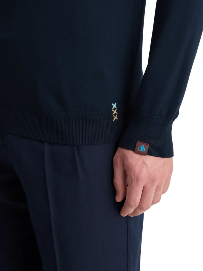 Men KNITTED POLO LONG SLEEVE Night Scotch and Soda TShirts and Polo Shirts
