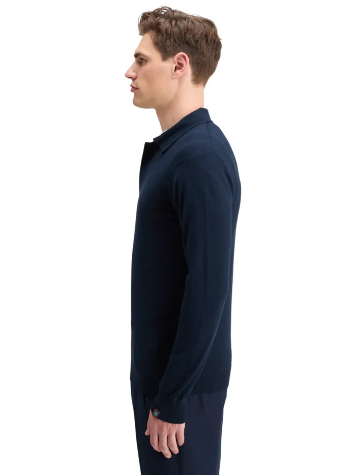 Men KNITTED POLO LONG SLEEVE Night Scotch and Soda TShirts and Polo Shirts