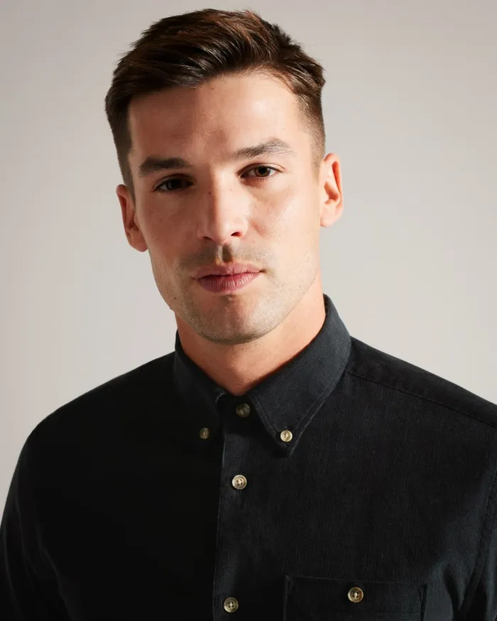 Men LECCO 8211 Long Sleeve Shirt Dark Navy Ted Baker Shirts