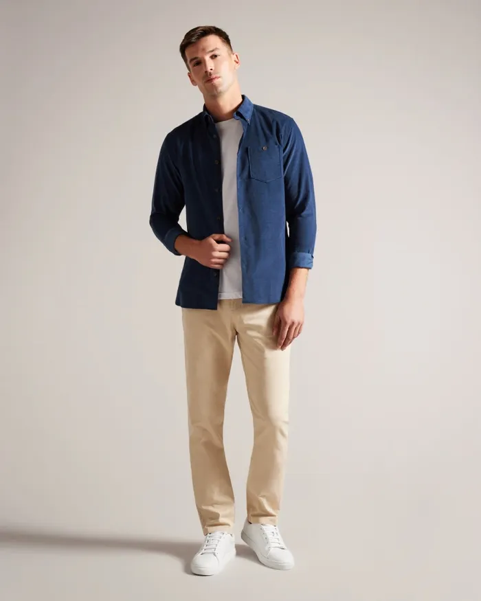 Men LECCO 8211 Long Sleeve Shirt Medium Blue Ted Baker Shirts Men LECCO 8211 Long Sleeve Shirt Medium Blue Ted Baker Shirts