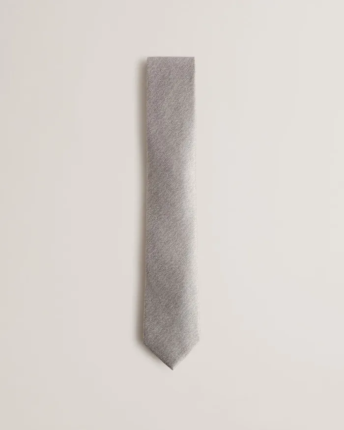 Men LEYTONE 8211 Herringbone Silk Tie Silver Ted Baker Ties and Bowties